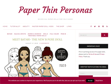 Tablet Screenshot of paperthinpersonas.com